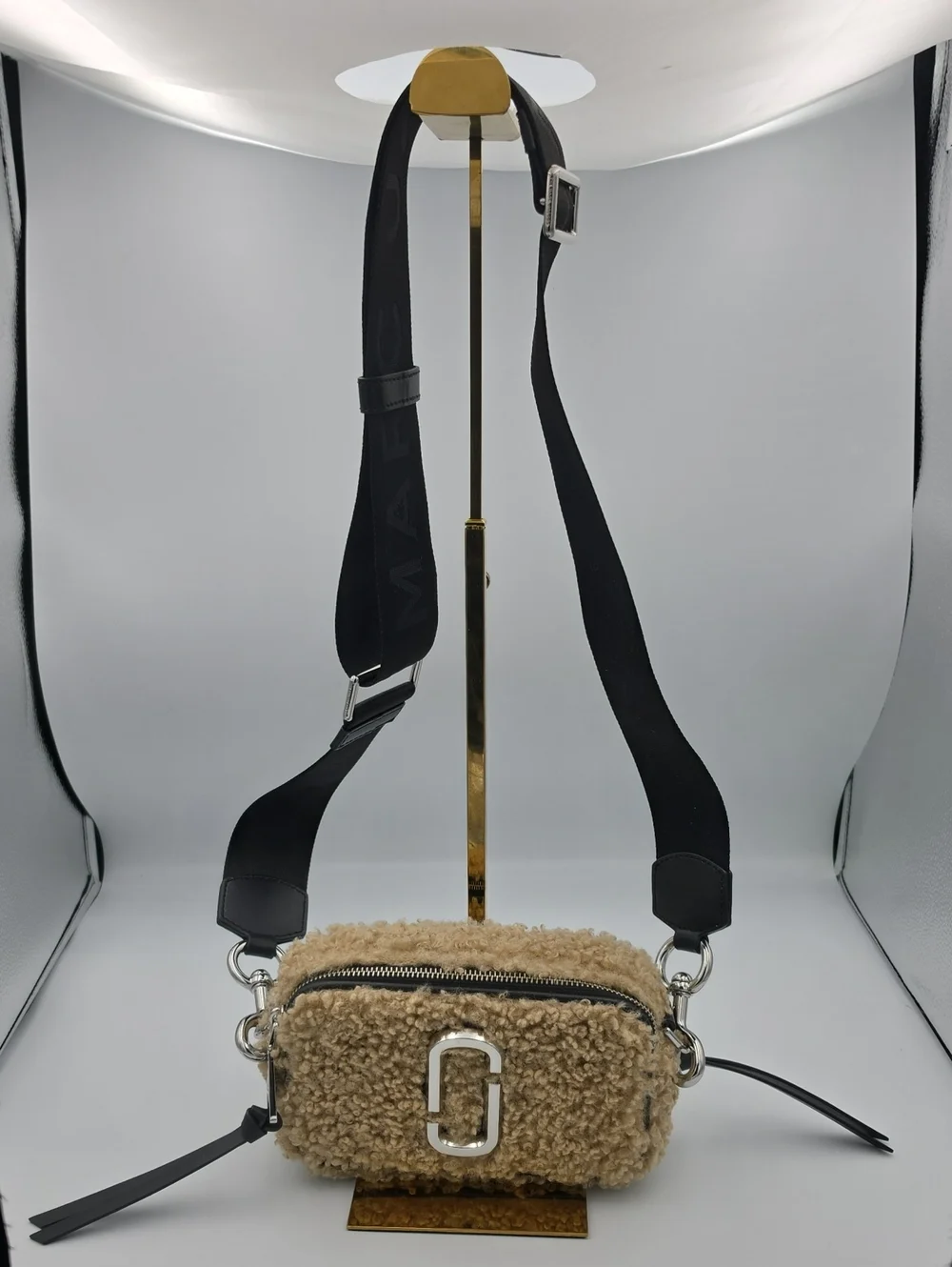 Marc Jacobs Beige Tan Sherpa Crossbody Small Camera Bag 